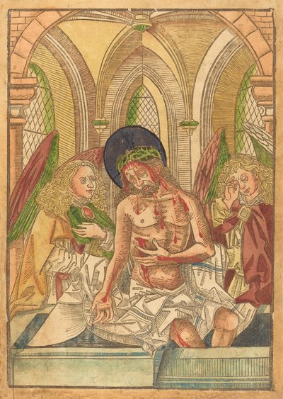 Krisztus a sírban két angyallal, 14901500. alkotó: Unbekannt