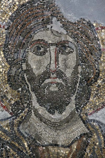 Krisztus mozaik a Golgota kápolnában a Szent Sír templomban, Jeruzsálem, Izrael alkotó: Unbekannt