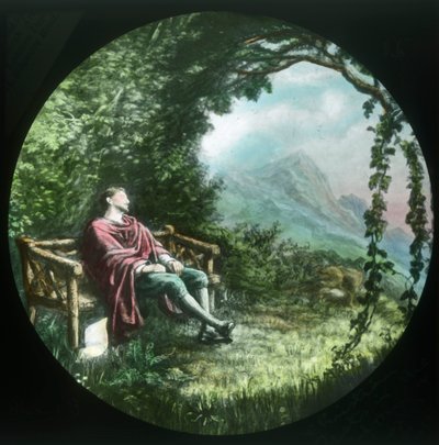 Christian a lugasban pihen, és elveszti a tekercsét, c1910. alkotó: Unbekannt