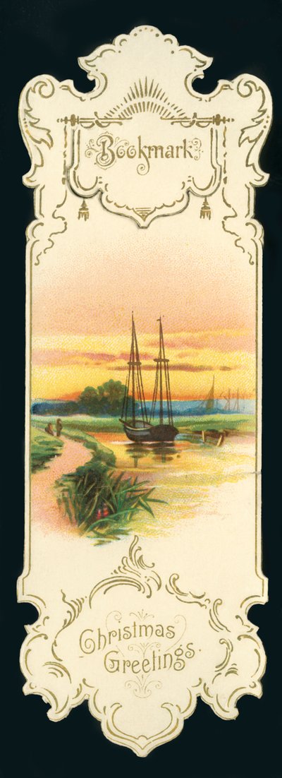 Karácsonyi üdvözlet - Könyvjelző, c1900. alkotó: Unbekannt