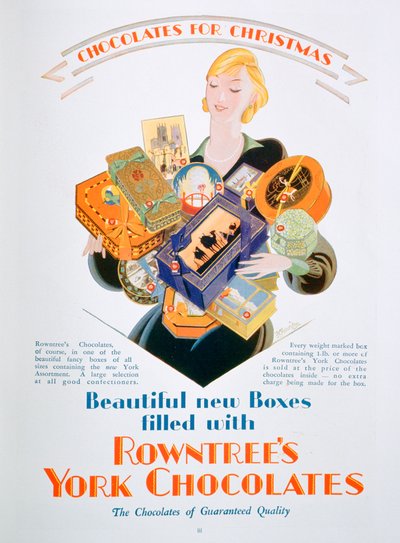 A Rowntrees York Chocolates karácsonyi reklámja, 1928 alkotó: Unbekannt