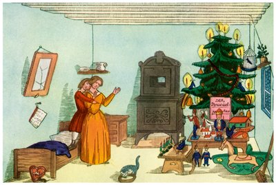 Karácsonyi jelenet a Diótörő király című filmből, Heinrich Hoffmann, 1853, 1956 alkotó: Unbekannt