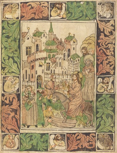 Krisztus belépése Jeruzsálembe, Kr. e. 1450. alkotó: Unbekannt