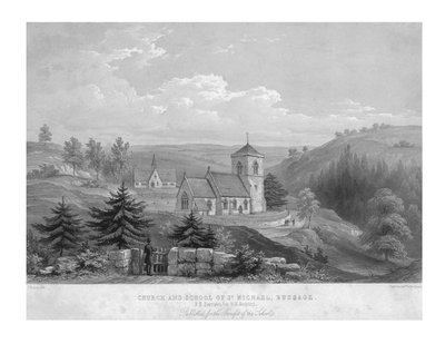 Szent Mihály templom és iskola, Bussage, 1800. alkotó: Unbekannt