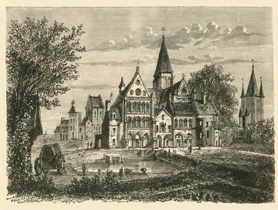 Templom és templomtorony, Párizs, 1890. alkotó: Unbekannt