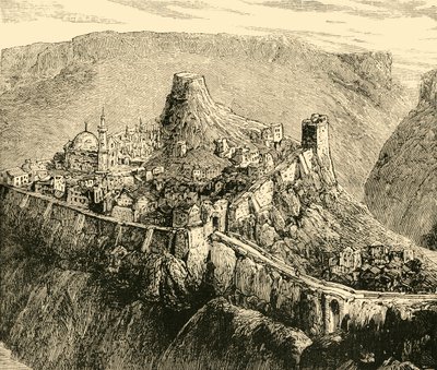 Citadella és az ókori bolgár királyok palotája Tirnovában, 1890. alkotó: Unbekannt