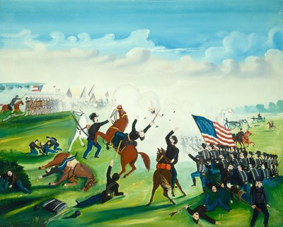 Polgárháborús csata, 1861 vagy azután. alkotó: Unbekannt