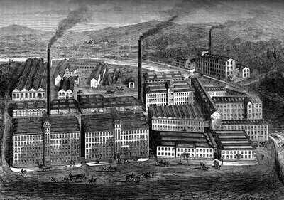 Clarks Anchor Thread Works, Paisley, Skócia, 1880 alkotó: Unbekannt