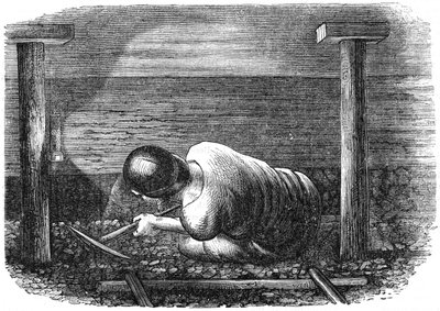 Szénbányász keskeny varrást, c1864. alkotó: Unbekannt