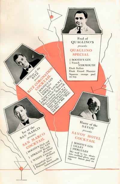 Koktélreceptek, c1935 1935. alkotó: Unbekannt