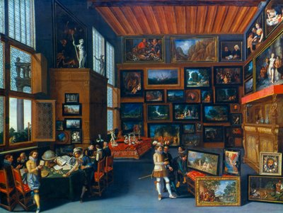 Cognoscenti képekkel felakasztott szobában, c1620 alkotó: Unbekannt
