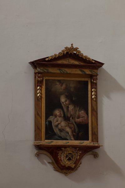 Kollégiumi egyház. Belső. Festmény. Madonna gyermekkel. Olaszország (?). Olajfestmény. alkotó: Unbekannt