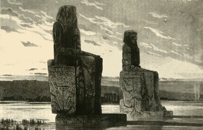 Kolosszális szobrok Thébában, 1890. alkotó: Unbekannt
