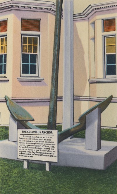 Columbus Anchor, Victoria Institute, Port of Spain, Trinidad, B.W.I., 1940-es évek. alkotó: Unbekannt