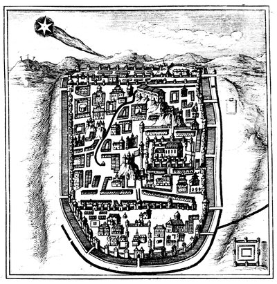 66-os Halley-üstökös Jeruzsálem felett, 1666 alkotó: Unbekannt