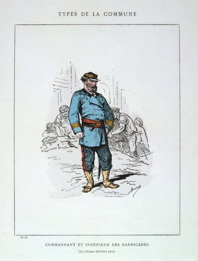 A párizsi kommün barikádjainak parancsnoka és mérnöke, 1871. alkotó: Unbekannt