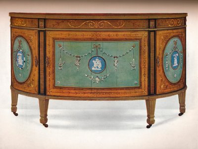 Lunette Form komód, c1775 alkotó: Unbekannt