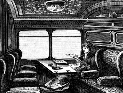 Nők számára fenntartott rekesz az Orient Expressen, c1895 alkotó: Unbekannt