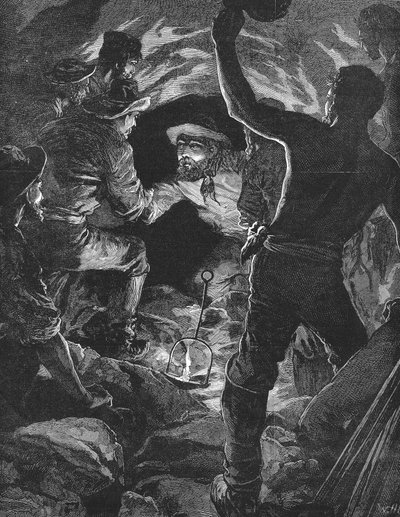 A Szent Gotthárd-alagút befejezése az Alpok alatt, 1880 alkotó: Unbekannt