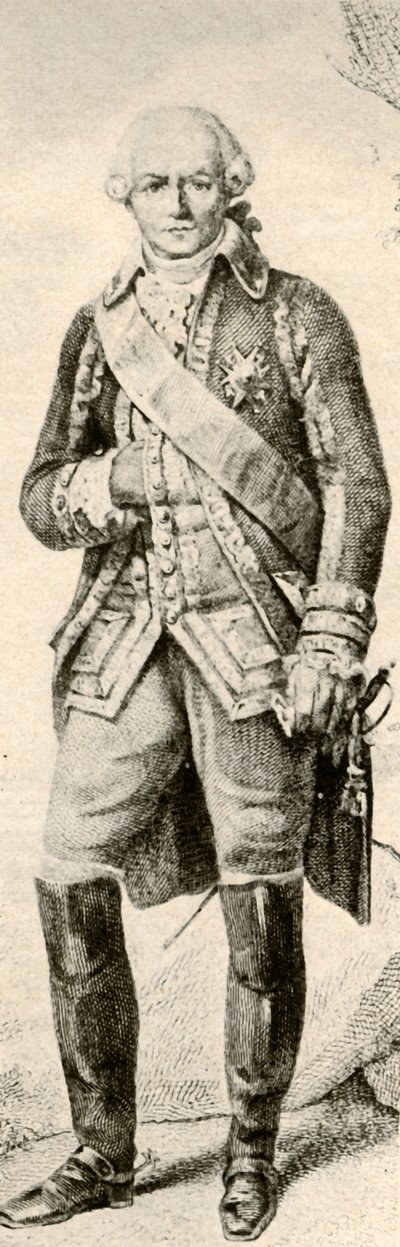 Comte de Rochambeau, egy francia tiszt ruháját mutatja, 1791, 1937. alkotó: Unbekannt