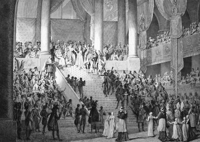 Napóleon felszentelése és Josephine megkoronázása VII. Pius pápa által, 1804. december 2. alkotó: Unbekannt