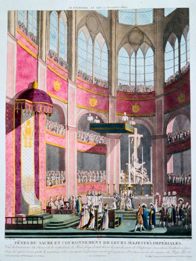 Napóleon felszentelése és Josephine megkoronázása VII. Pius pápa által, 1804. december 2. alkotó: Unbekannt