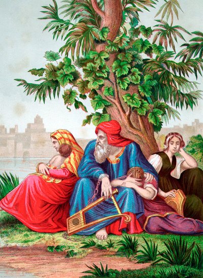 A zsidók állandósága a fogságban Babilonban, Kr.e. 6. század, 1860 körül alkotó: Unbekannt