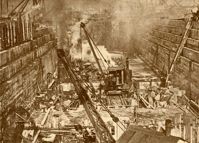 Szárazdokk építése Swansea-ben, 1930. alkotó: Unbekannt