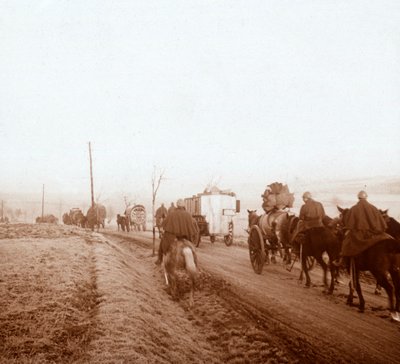 Konvoj, Genicourt, Észak-Franciaország, 1916 alkotó: Unbekannt