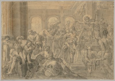 Az Annibale Carraccis St. Roch alamizsnát adni, 1595 vagy azután másolata. alkotó: Unbekannt