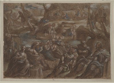 A Tintorettos Children of Israel Gathering Manna című könyv másolata, 1594 után. alkotó: Unbekannt