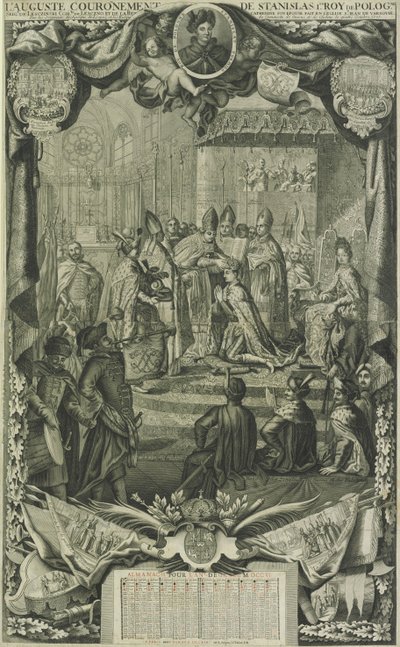I. Leszczynski Stanislaw koronázása 1705-ben, 1706-ban alkotó: Unbekannt