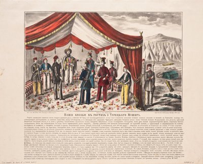 Kozákok meglátogatták a török musírokat a kurekderei csata után, 1855 alkotó: Unbekannt