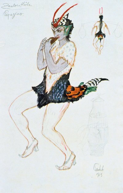 Papegeno jelmezterve, 1913 alkotó: Unbekannt