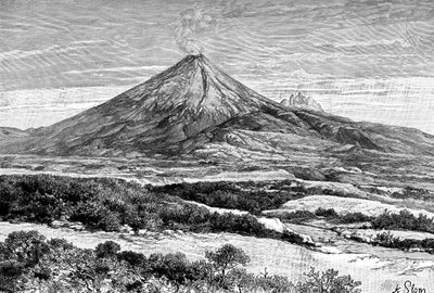 Cotopaxi vulkán, Ecuador, 1895 alkotó: Unbekannt