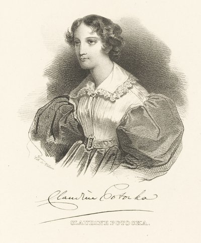 Klaudyna Claudine Potocka grófnő, született Dzialynska 1801-1836, c. 1830. alkotó: Unbekannt