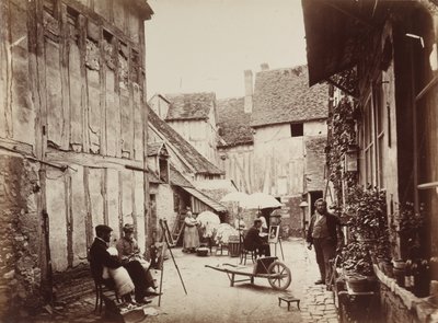 Udvar festőkkel, 1860-as évek vége. alkotó: Unbekannt