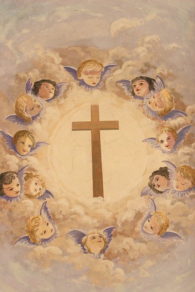 Kereszt és angyalok Montmin Franciaország alkotó: Unbekannt