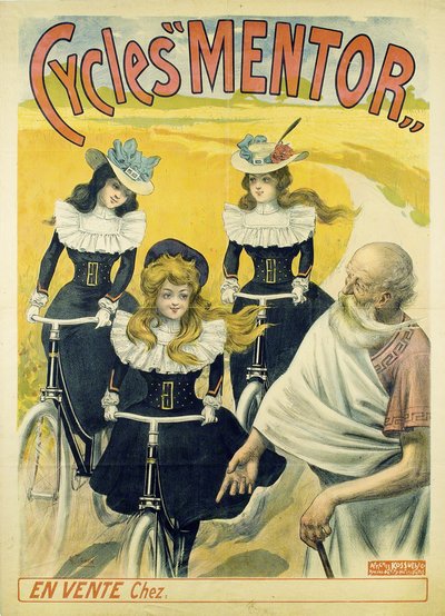 Cycles Mentor plakát, 1896 körül alkotó: Unbekannt