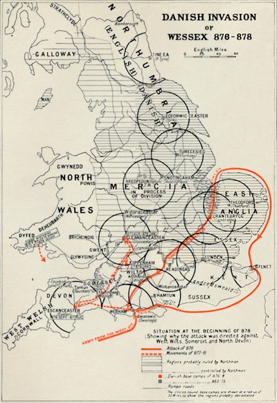 Wessex dán inváziója 876-878, 1935 alkotó: Unbekannt