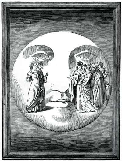 Dante és Beatrice a Holdra szállítása, 1870. 16. század alkotó: Unbekannt