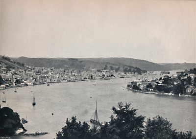 Dartmouth – Általános nézet, a Britannia Floating Naval College bemutatásával, 1895 alkotó: Unbekannt