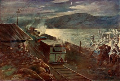 „De Wet kísérlete átkelni a vasúton”, 1902. alkotó: Unbekannt