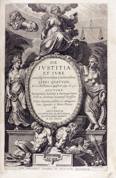 De iustitia et iure, Leonardus Lessius, 1632. alkotó: Unbekannt