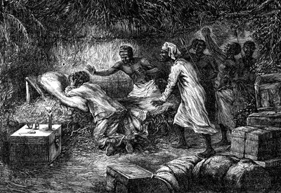 David Livingstone skót misszionárius és felfedező halála, 1873. május 1., 1877 alkotó: Unbekannt