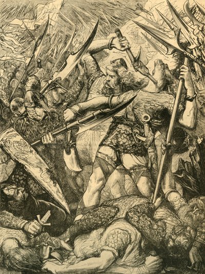 Harold halála a hastingsi csatában, 1873. alkotó: Unbekannt