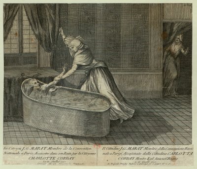 Marat halála, c. 1793. alkotó: Unbekannt