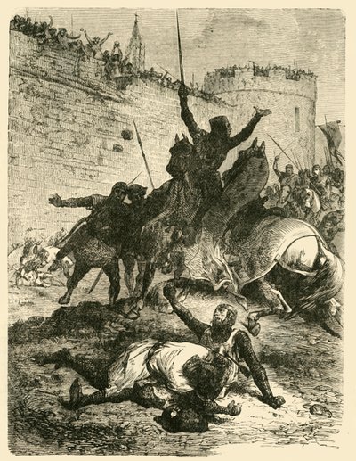 Simon De Montfort halála, 1218, 1890. alkotó: Unbekannt