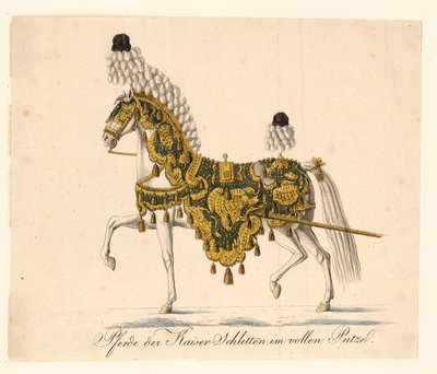 A császári ünnepi lovaskocsik díszített lóbútorai, 1815 alkotó: Unbekannt