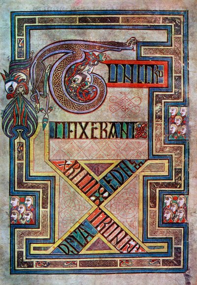 Díszített lap, i.sz. 800, XX alkotó: Unbekannt